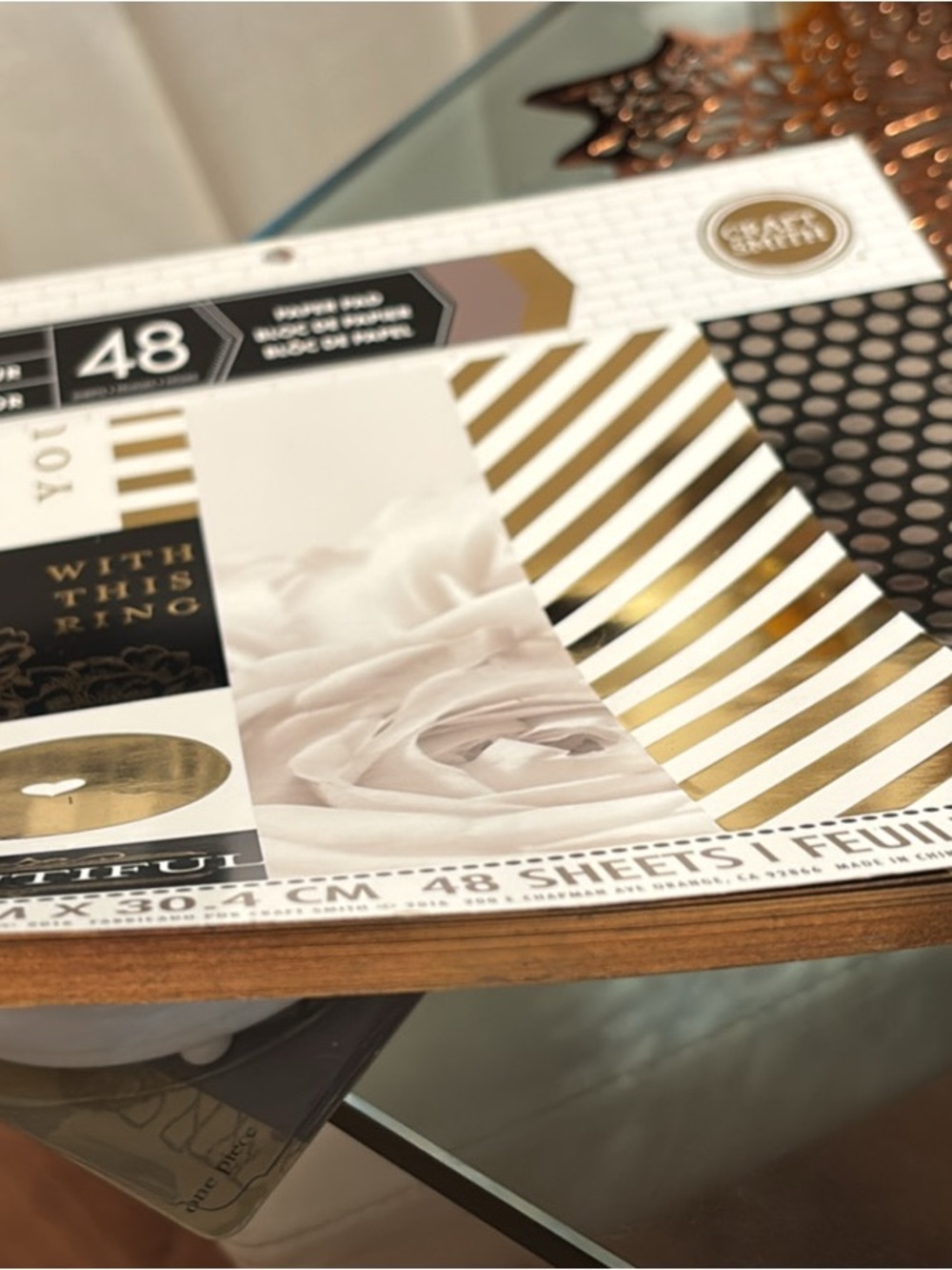 Elegant Gold & White Home Art Print by
